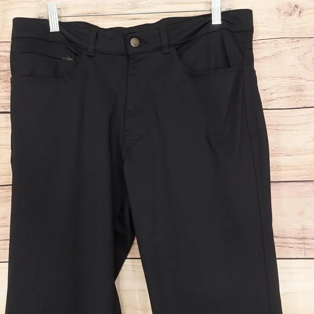 LEG3ND Tech Pants Mens M 32x32 Black Slim Fit Casual Microfiber Legend